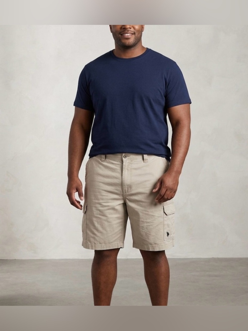 Men’s U.S. Polo Assn. Activate Stretch Khaki Cargo Shorts 42x9 (XL)